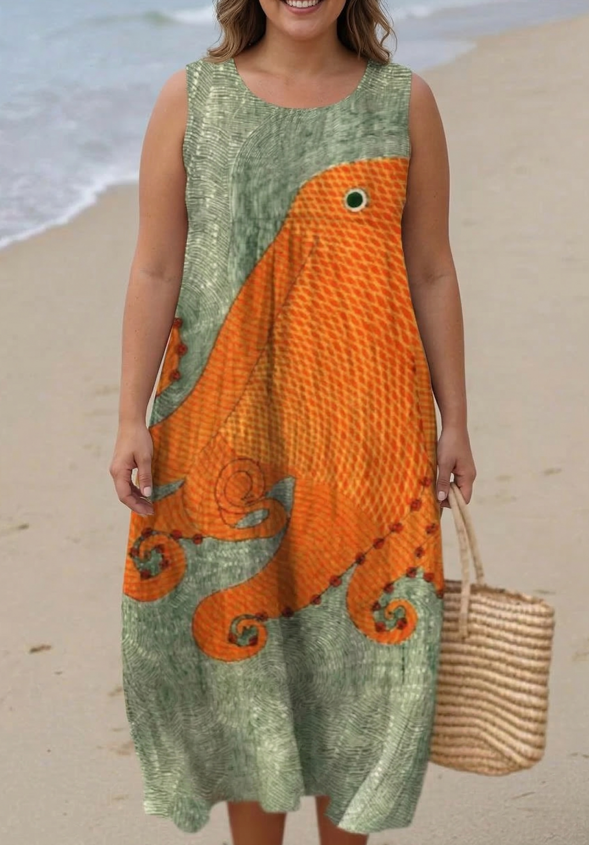 Tess Oceanic Midi Dress