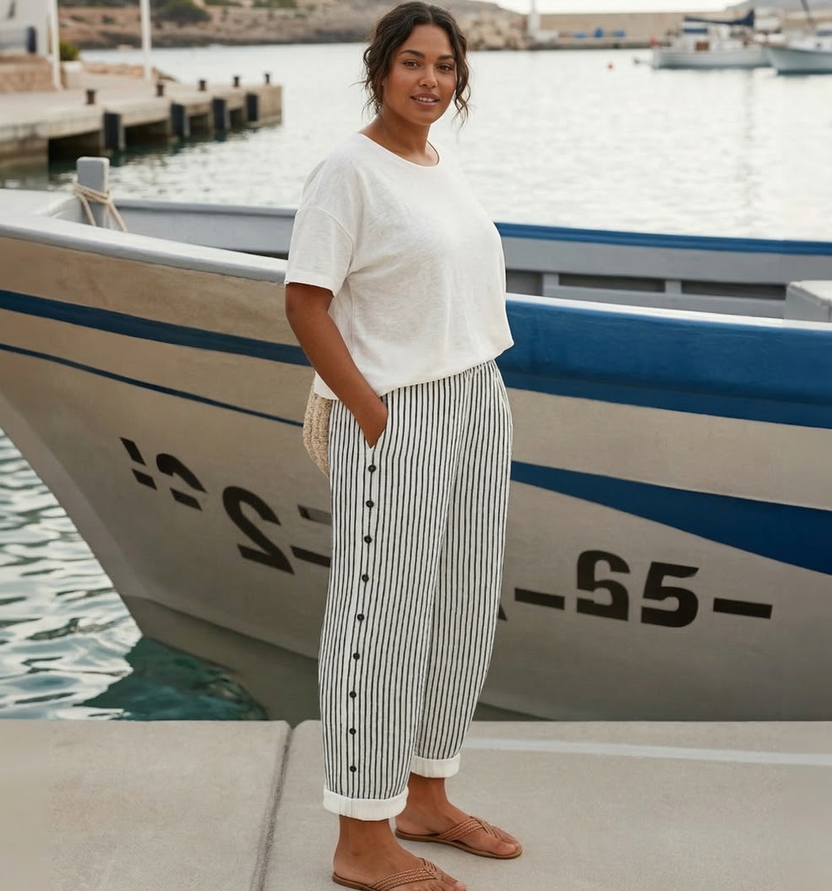 Dagny | Stylish Summer Striped Pants