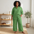 Amber - Women’s Cotton Two-Piece Set - Plus size model