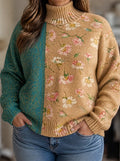 Saffra | Saffron Blossom Turtleneck - Plus size model