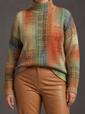 Sorrel | Painted Stripe Turtleneck - Plus size model