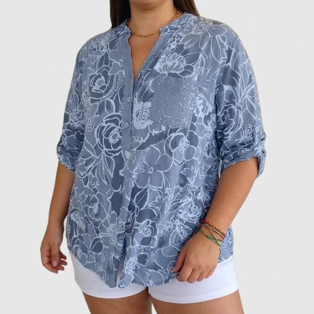 Rhezlynn | Sophisticated Blouse - Plus size model