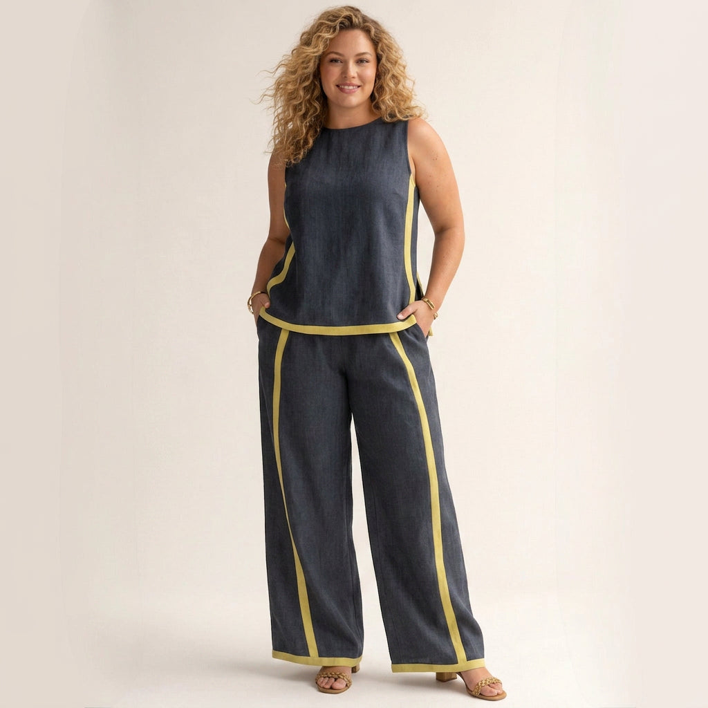 Sophie | Elegant Set with Wide Legs - Plus size model