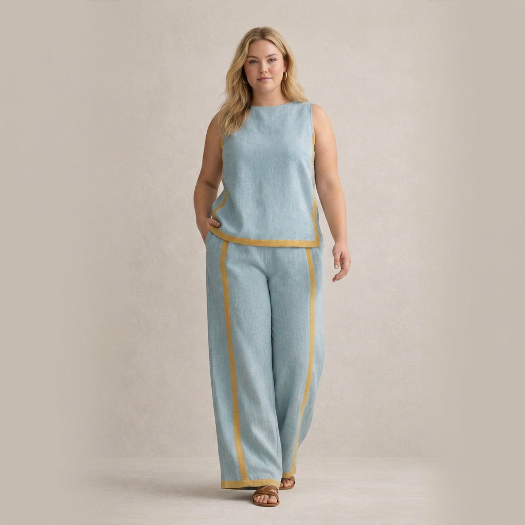 Sophie | Elegant Set with Wide Legs - Plus size model
