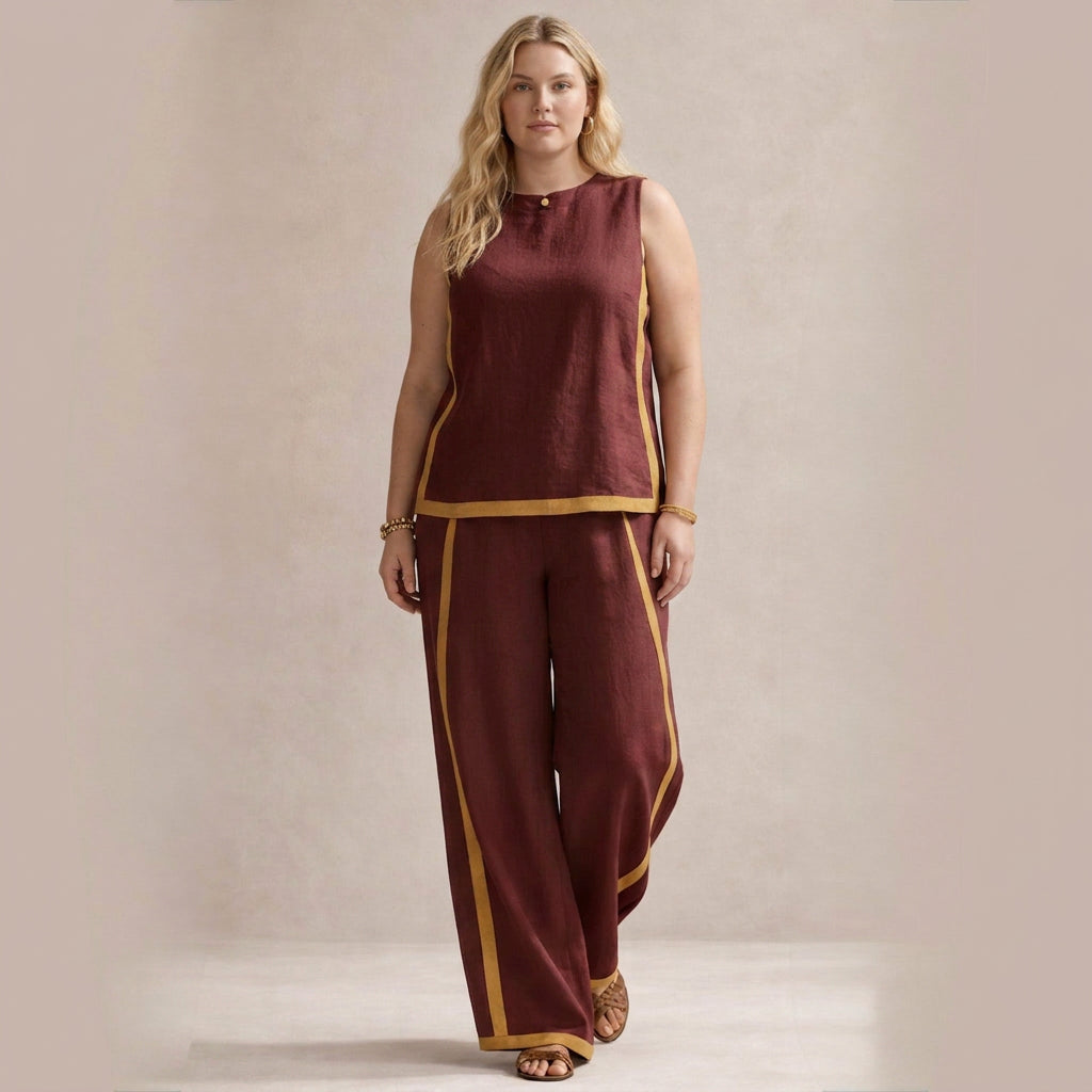 Sophie | Elegant Set with Wide Legs - Plus size model