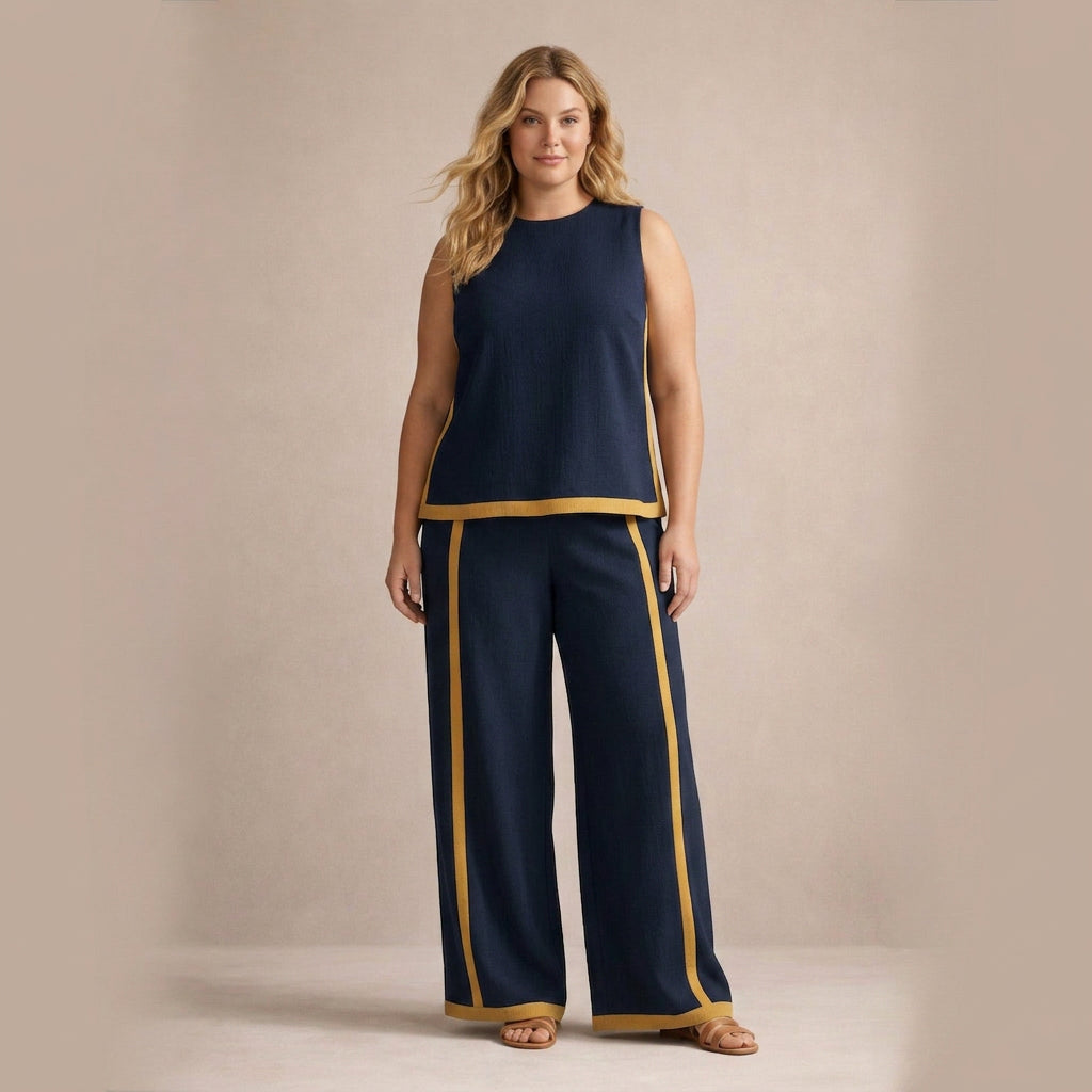 Sophie | Elegant Set with Wide Legs - Plus size model