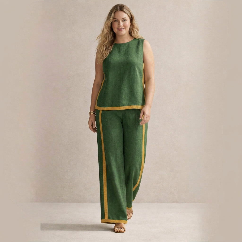 Sophie | Elegant Set with Wide Legs - Plus size model