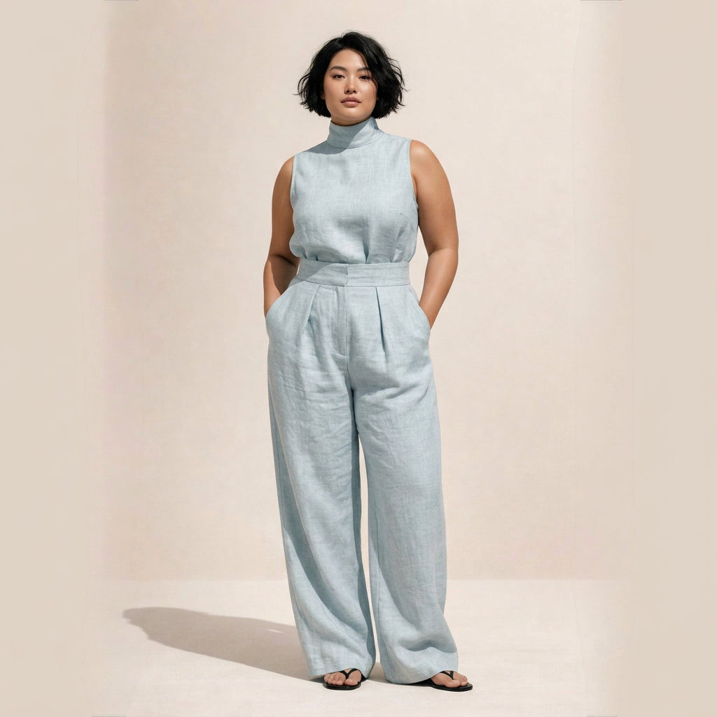 Elisa | Elegant Jumpsuit with High Waist - Plus size model