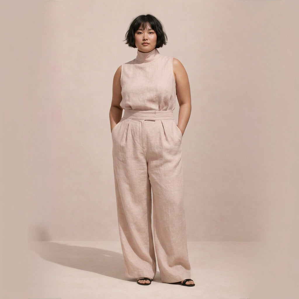 Elisa | Elegant Jumpsuit with High Waist - Plus size model